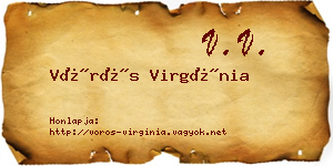 Vörös Virgínia névjegykártya